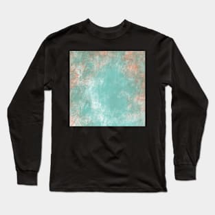 Grungy Turquoise background Long Sleeve T-Shirt